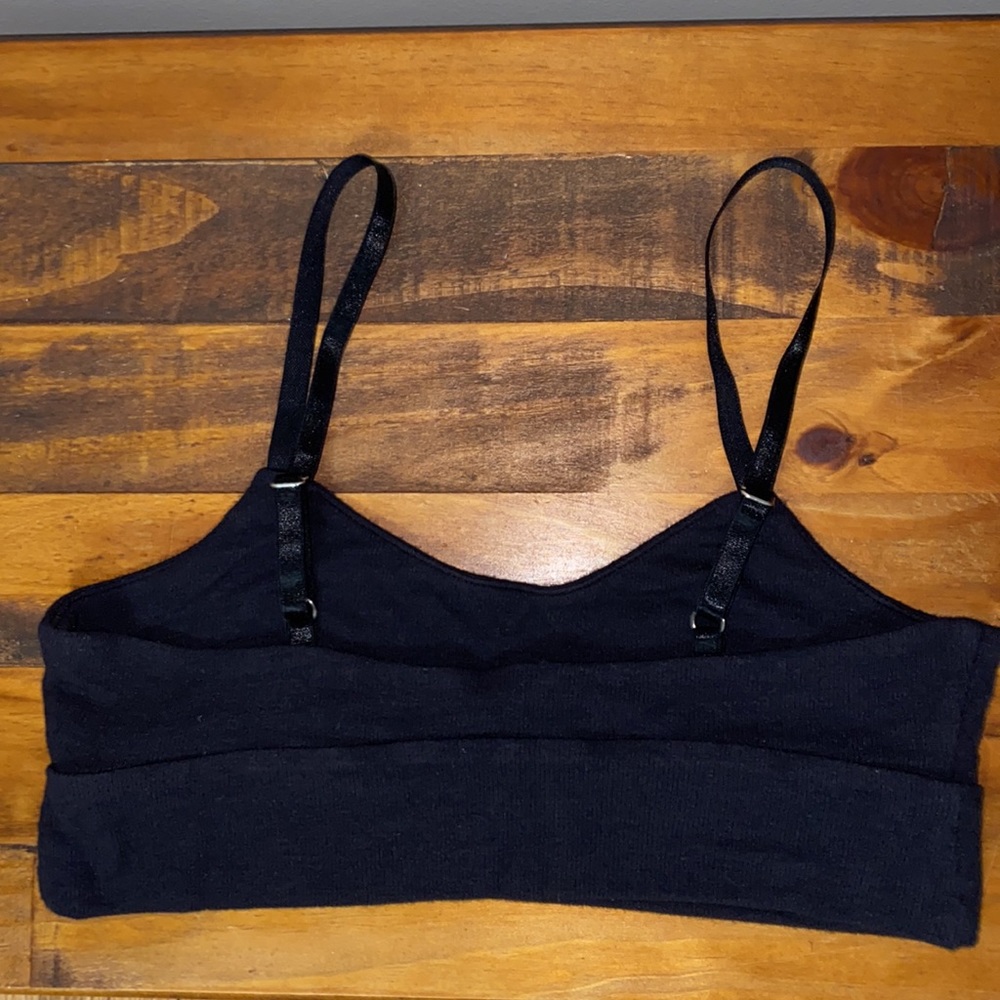 Athleta Well Rested Rib Sleep Bra Black - Picture 5 of 11